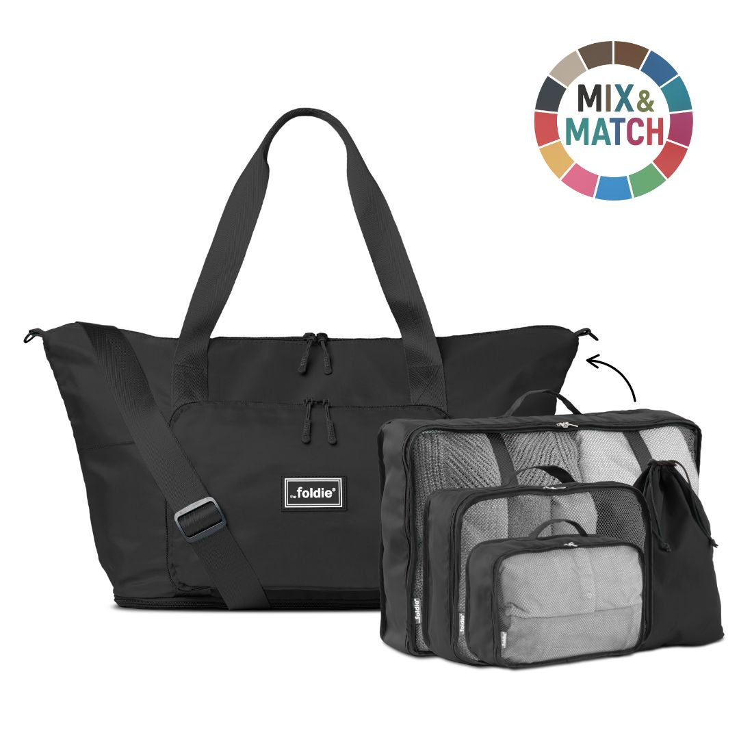 The Foldie® Travel Bag & Packing Cubes